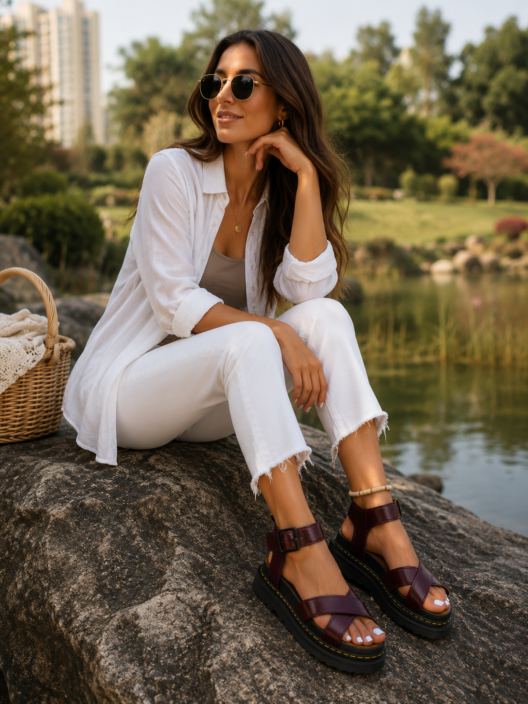 Koriora | Sandales Compensées Bride Cheville Roxane — Stabilité Élégante & Allure Estivale