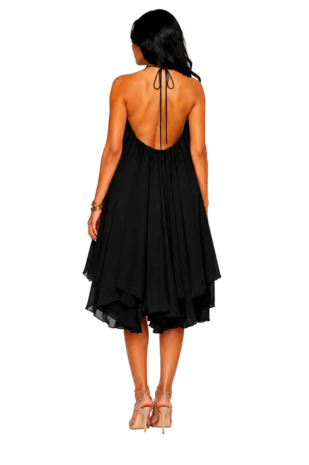 Koriora | Robe Femme Fluide à Bretelles et Ourlet Asymétrique