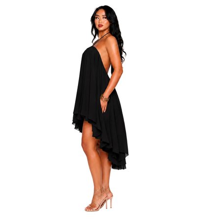 Koriora | Robe Femme Fluide à Bretelles et Ourlet Asymétrique