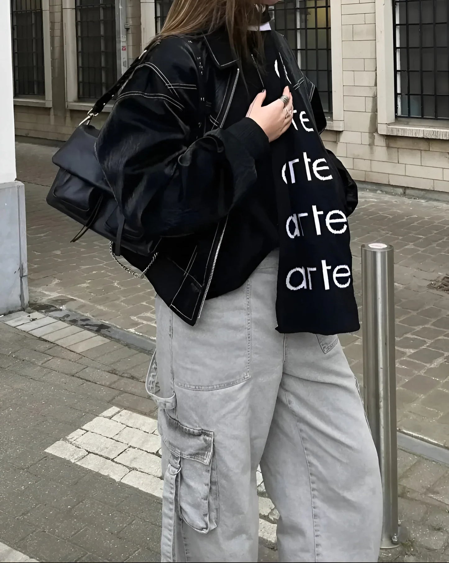 Koriora | Veste Cuir Ember — Bomber Oversize Femme en Similicuir Chic & Tendance