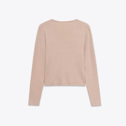 Koriora Cardigan Maille Fine avec Caraco Intégré – Gilet Femme Élégant