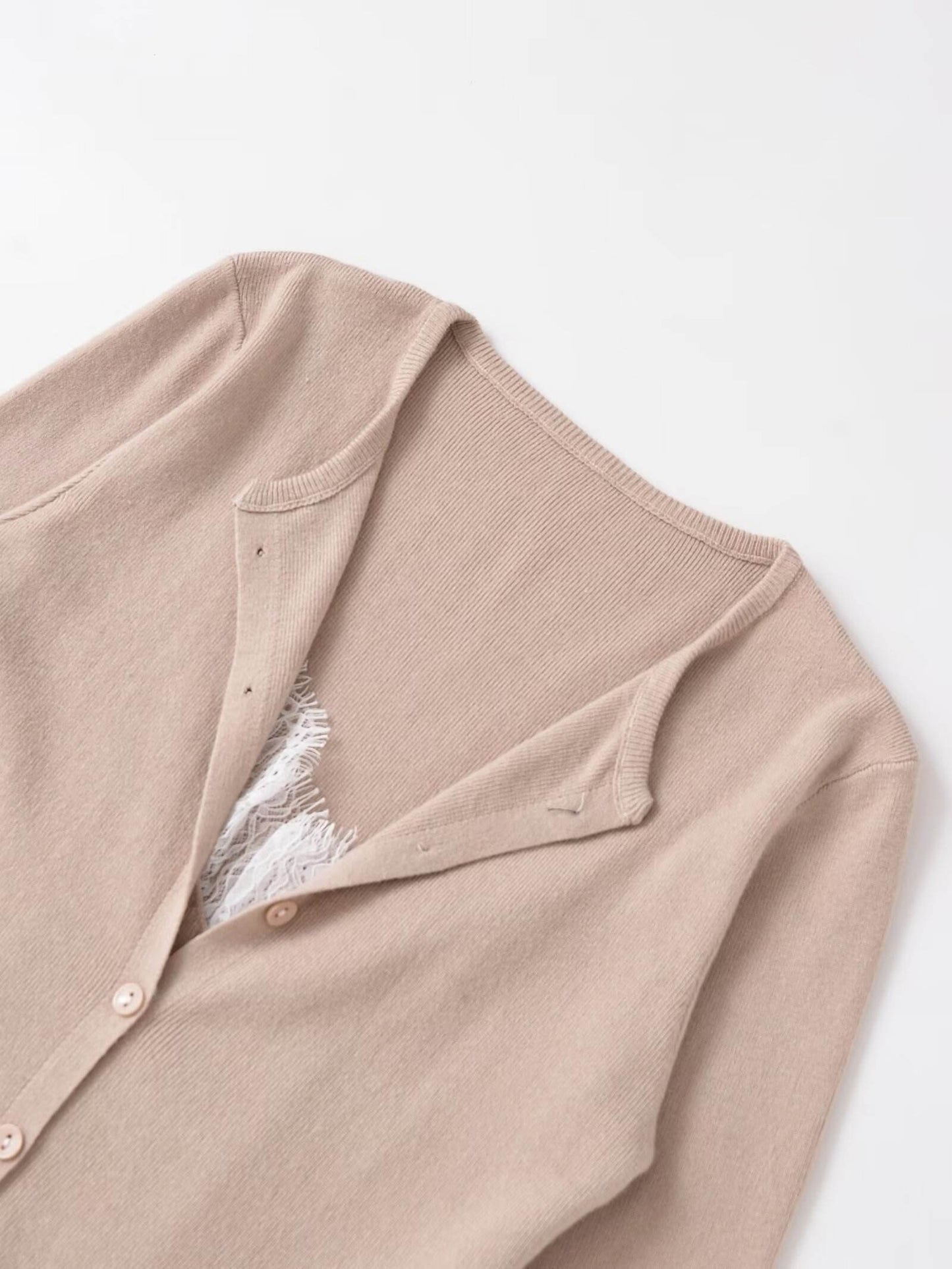Koriora Cardigan Maille Fine avec Caraco Intégré – Gilet Femme Élégant