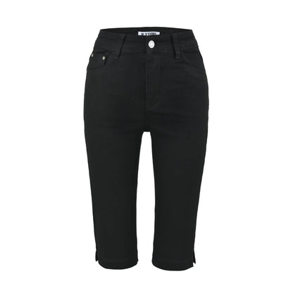 Koriora Élodie Capri Jeans – Jean Capri Taille Haute Stretch pour Femme