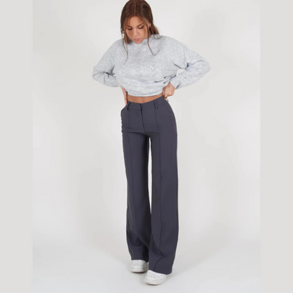 Koriora | Pantalon Large Luna — Pantalon Taille Haute Femme Wide Leg Élégant & Chic