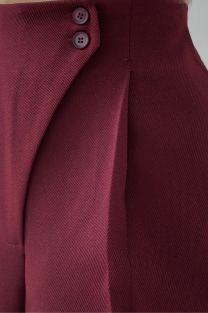 Koriora | Pantalon Large Taille Haute Alviera — Pantalon Élégant Femme Wide Leg Chic