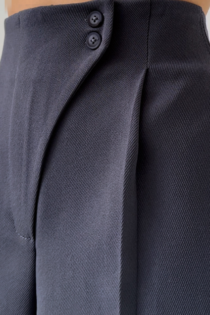 Koriora | Pantalon Large Taille Haute Alviera — Pantalon Élégant Femme Wide Leg Chic
