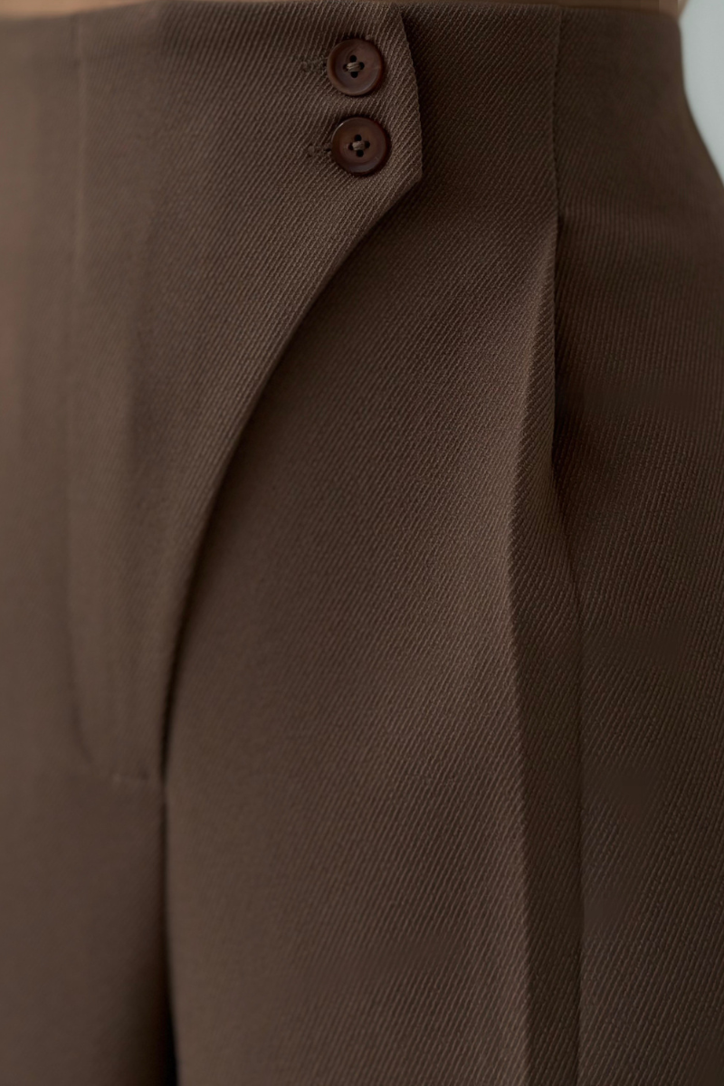 Koriora | Pantalon Large Taille Haute Alviera — Pantalon Élégant Femme Wide Leg Chic