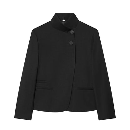 Veste Femme Courte à Col Montant – Blazer Chic Mi-Saison