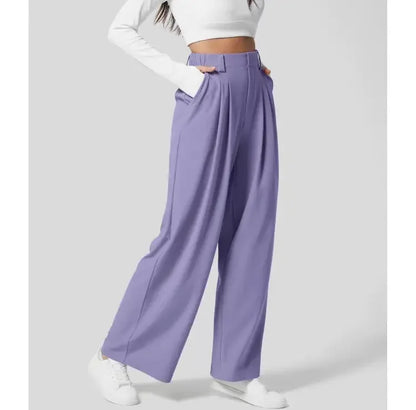 Koriora | Pantalon Large Faye — Pantalon Taille Haute Femme Wide Leg Confort Élégant