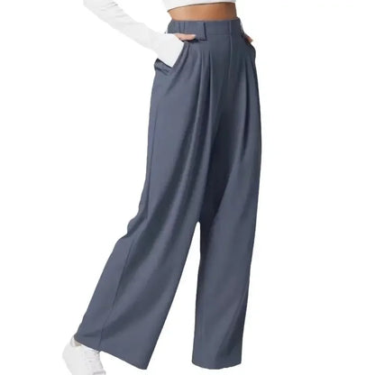 Koriora | Pantalon Large Faye — Pantalon Taille Haute Femme Wide Leg Confort Élégant