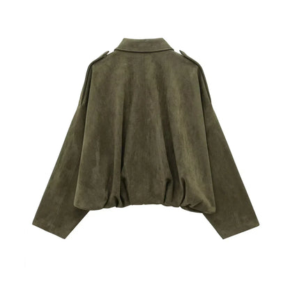 Koriora | Veste Mila — Veste Femme Effet Daim Élégante & Coupe Oversize