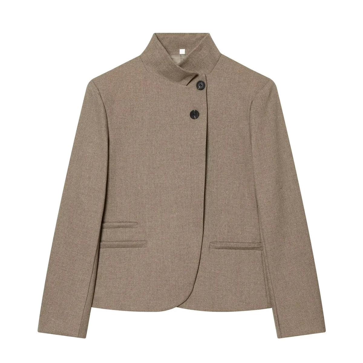 Veste Femme Courte à Col Montant – Blazer Chic Mi-Saison