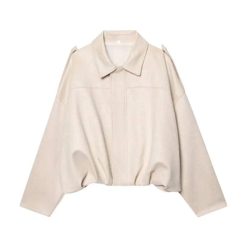 Koriora | Veste Mila — Veste Femme Effet Daim Élégante & Coupe Oversize