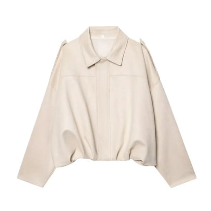 Koriora | Veste Mila — Veste Femme Effet Daim Élégante & Coupe Oversize
