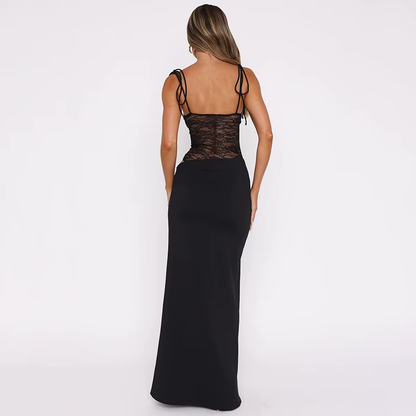 Koriora | Robe Maxi Bandeau Dentelle Isabeau — Taille Transparente