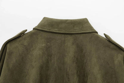 Koriora | Veste Mila — Veste Femme Effet Daim Élégante & Coupe Oversize