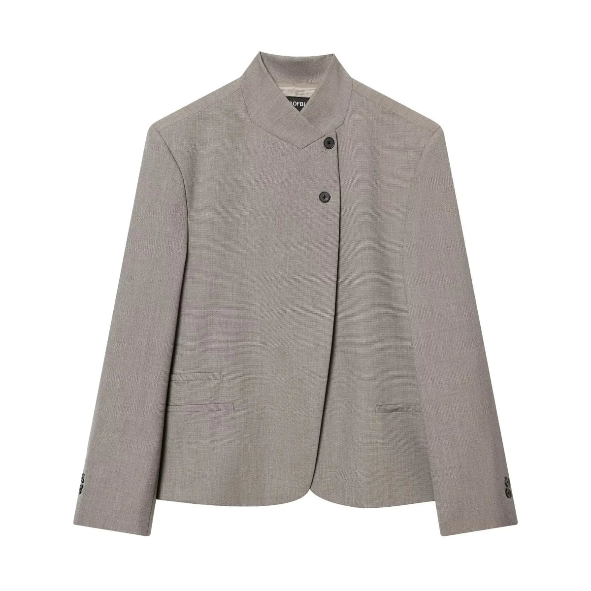 Veste Femme Courte à Col Montant – Blazer Chic Mi-Saison