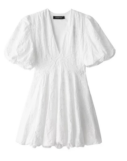 Koriora | Robe Brodée Nola — Imprimé Floral & Élégance Romantique