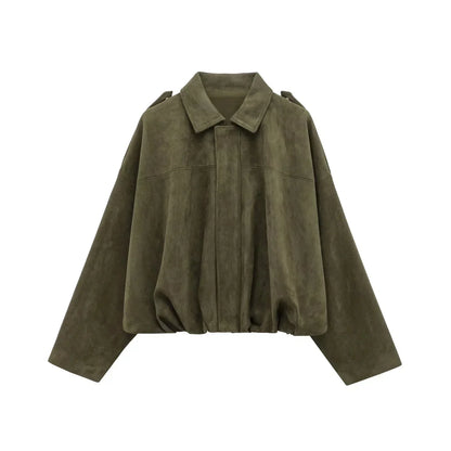 Koriora | Veste Mila — Veste Femme Effet Daim Élégante & Coupe Oversize