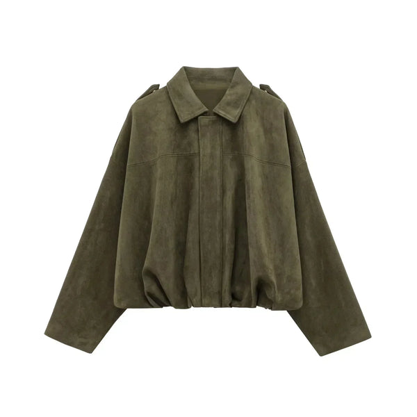 Koriora | Veste Mila — Veste Femme Effet Daim Élégante & Coupe Oversize
