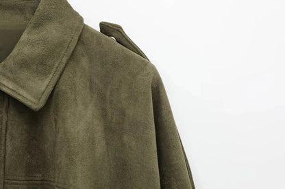 Koriora | Veste Mila — Veste Femme Effet Daim Élégante & Coupe Oversize