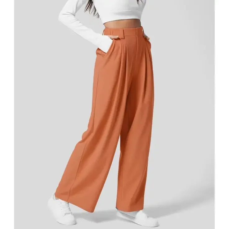 Koriora | Pantalon Large Faye — Pantalon Taille Haute Femme Wide Leg Confort Élégant