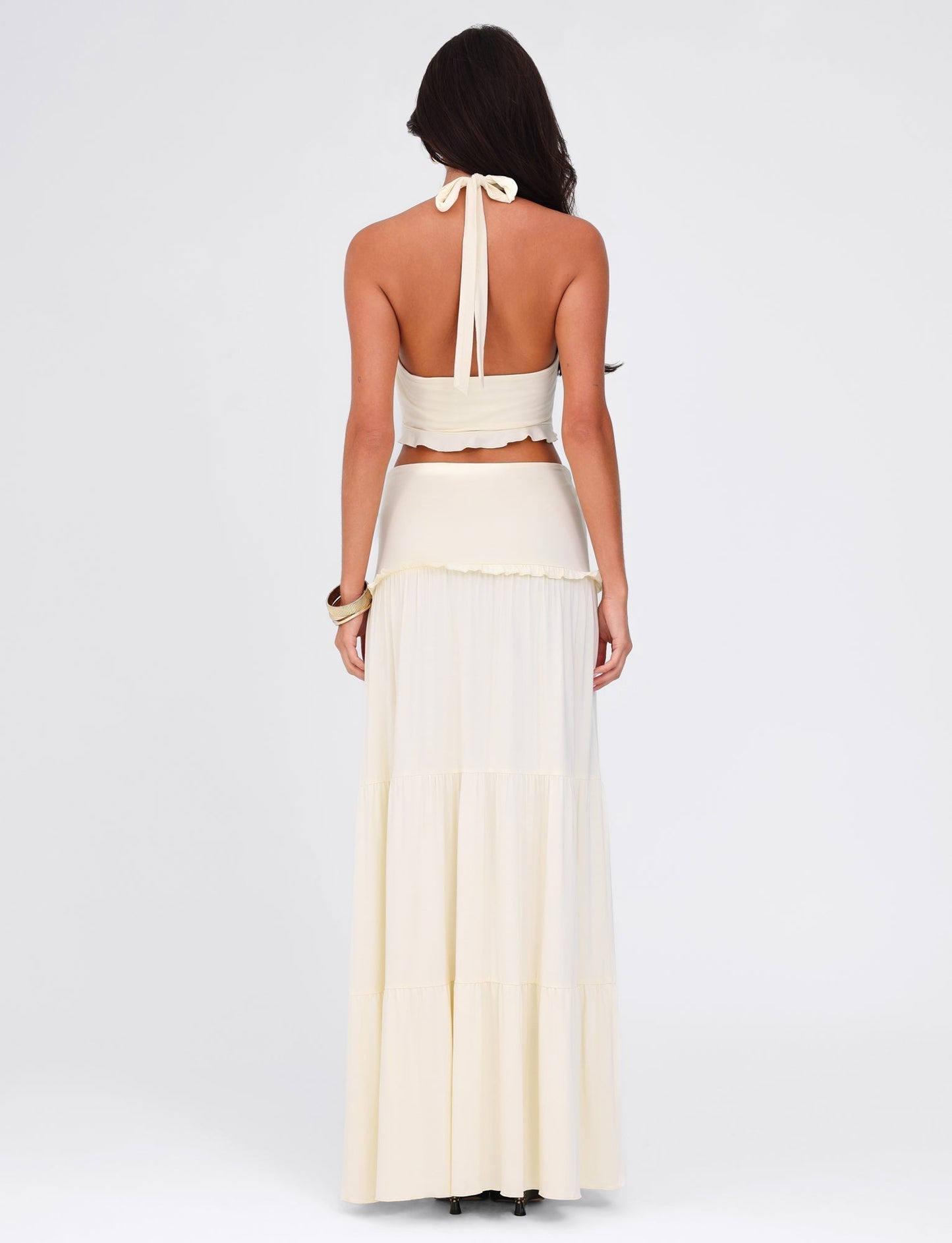 Koriora | Ensemble Halter Maxi Leja — Top Twist & Jupe Fluide Élégante