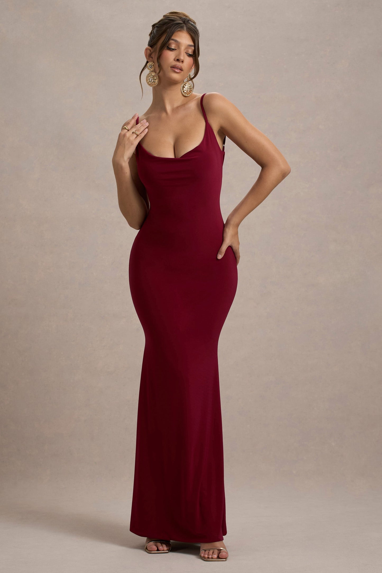Koriora | Robe Maxi Stretch Stela — Dos Nu Dentelle & Drapé Élégant