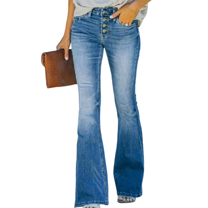 Women's High Waisted Flared Jeans