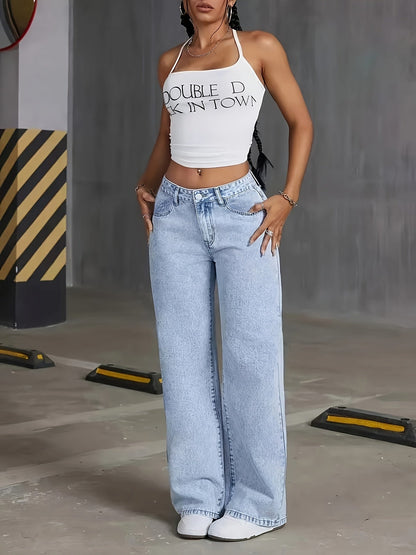 Women's High Waisted Wide Leg Jeans
