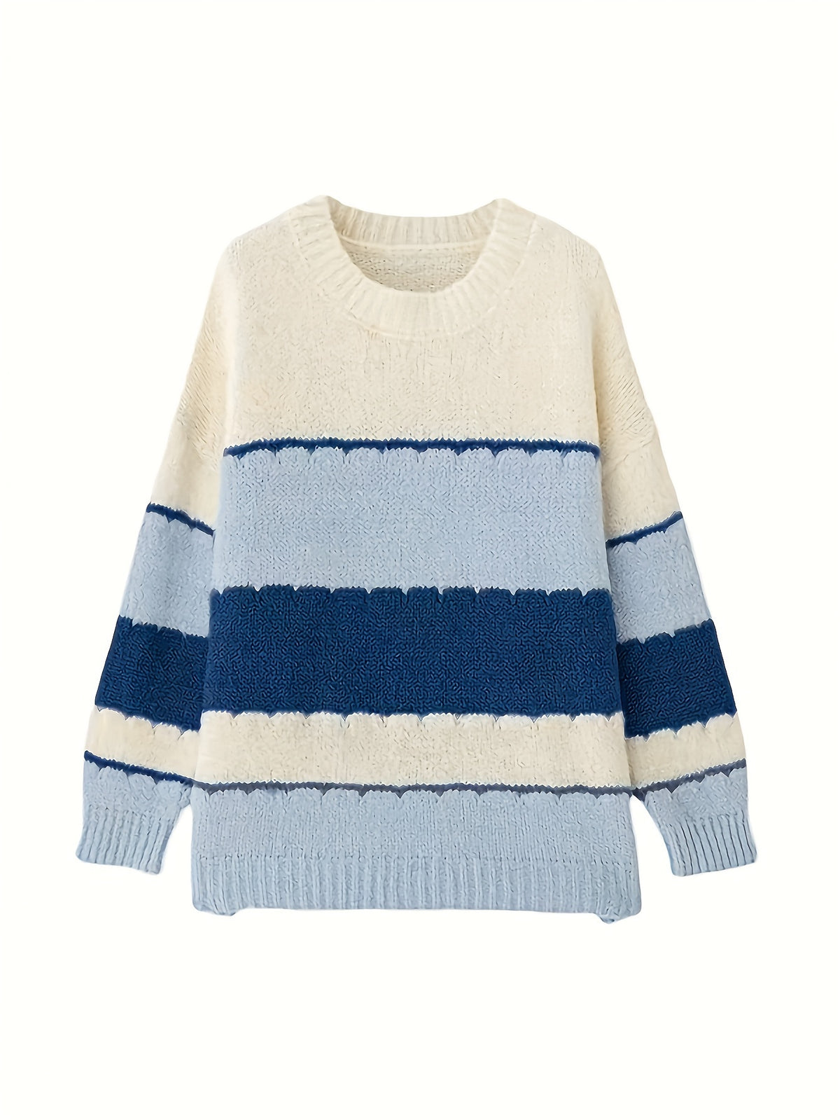 Pull Femme Rayé Multicolore en Maille Douce