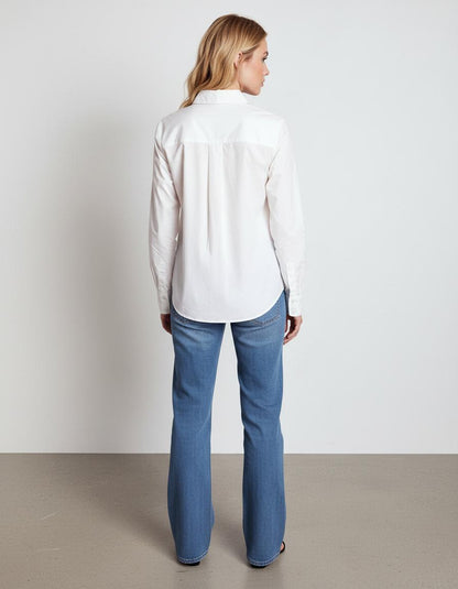 Koriora | Chemise Boutonnée Coton Blanc Femme — Coupe Ajustée & Élégance Intemporelle
