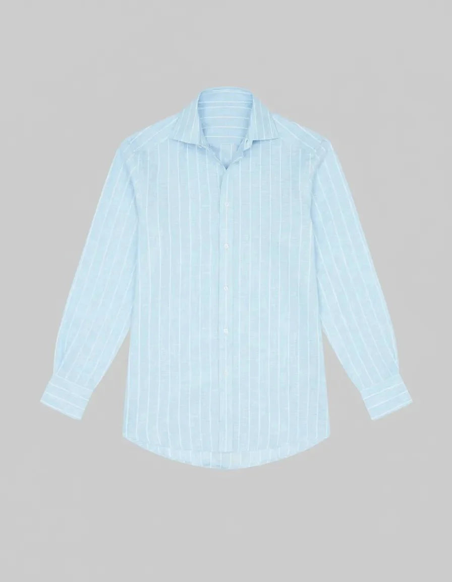Koriora | Blouse Lin Rayée Femme — Mélange Lin Viscose & Style Estival Chic