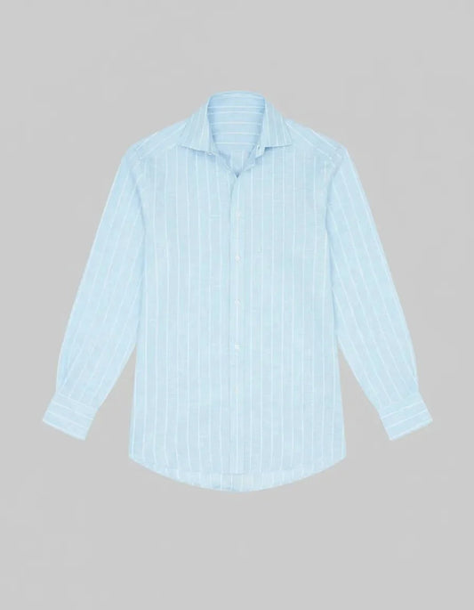Koriora | Blouse Lin Rayée Femme — Mélange Lin Viscose & Style Estival Chic
