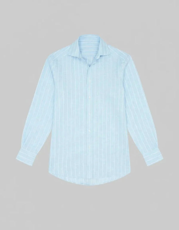 Koriora | Blouse Lin Rayée Femme — Mélange Lin Viscose & Style Estival Chic