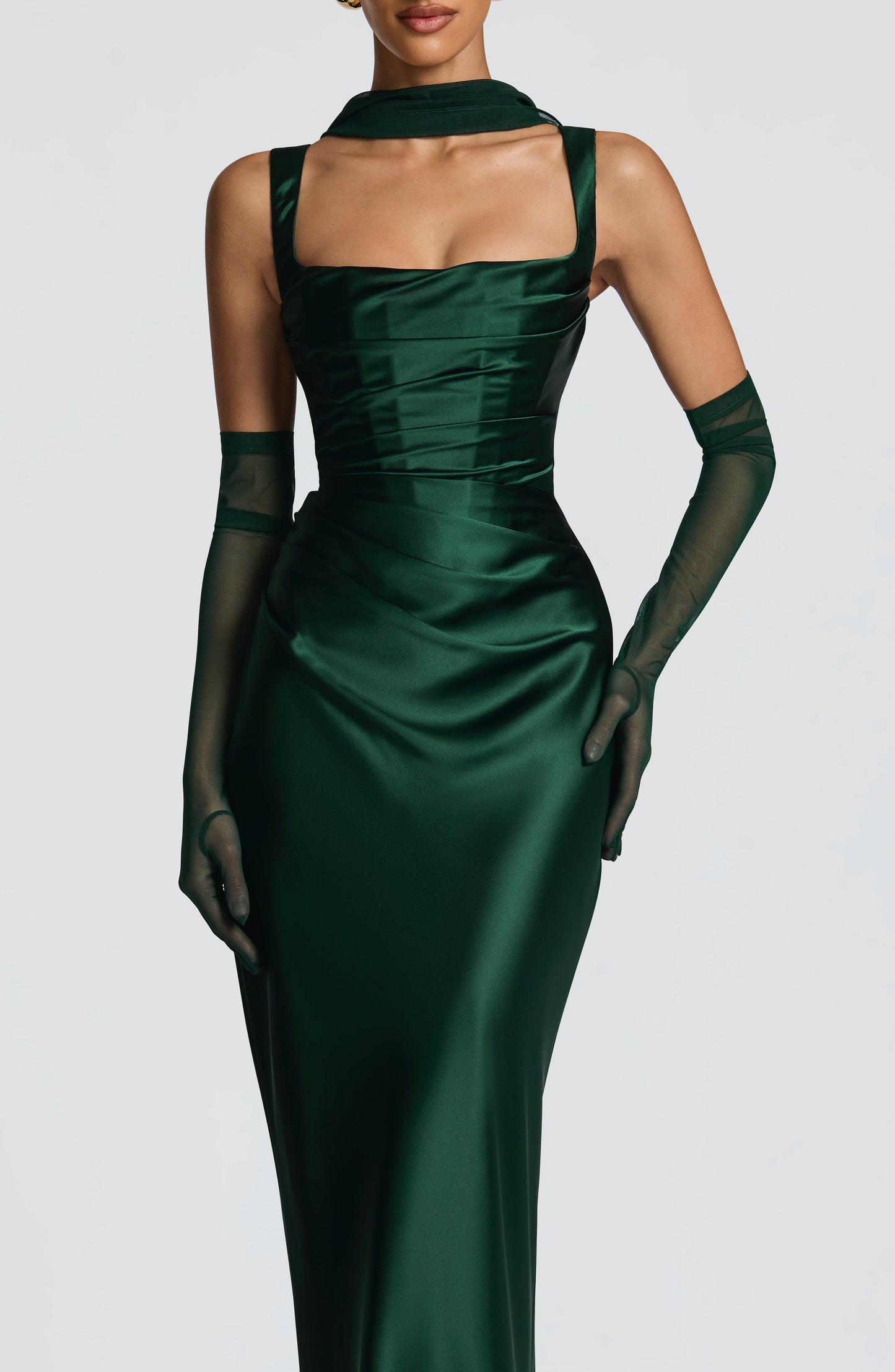 Koriora | Robe longue satinée Yolanthe