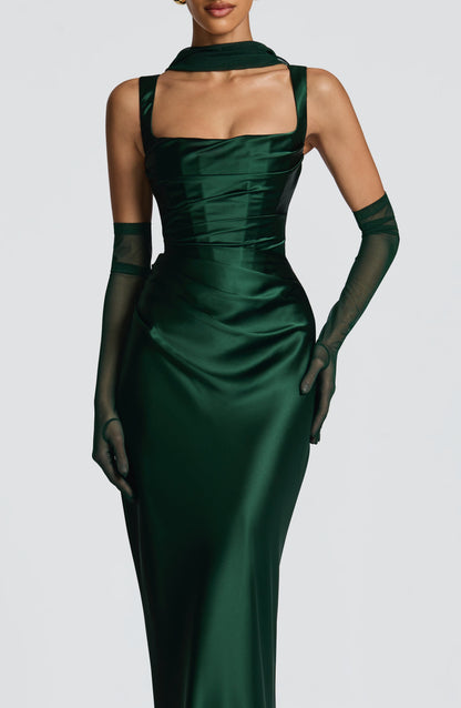 Koriora | Robe longue satinée Yolanthe