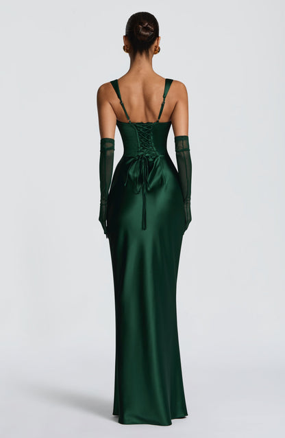 Koriora | Robe longue satinée Yolanthe
