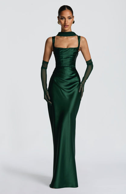 Koriora | Robe longue satinée Yolanthe