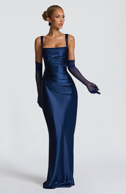 Koriora | Robe longue satinée Yolanthe