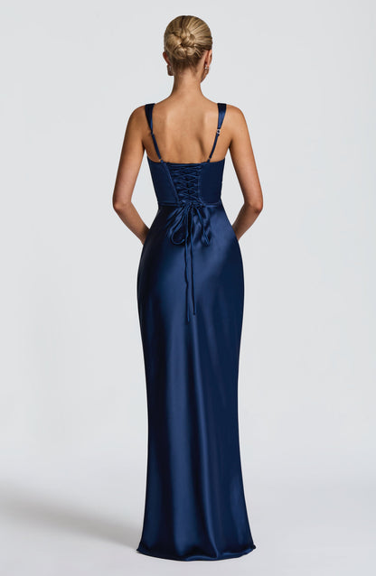 Koriora | Robe longue satinée Yolanthe