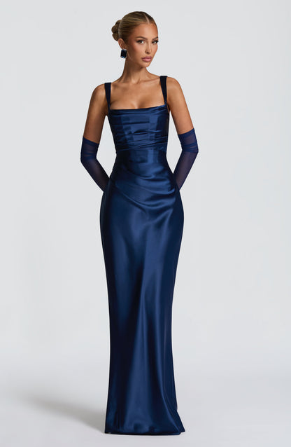 Koriora | Robe longue satinée Yolanthe