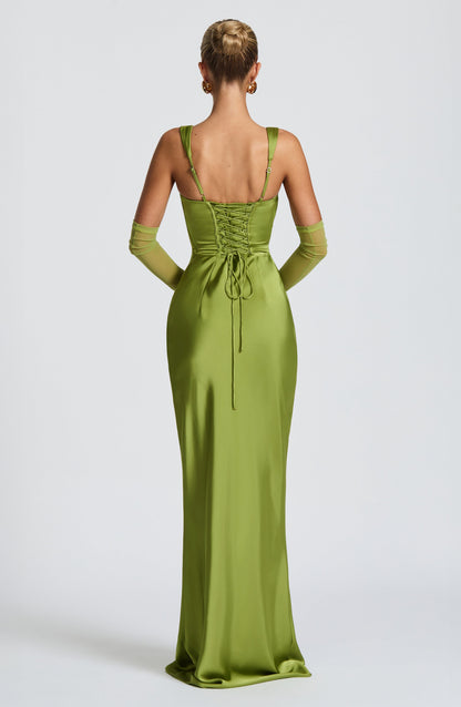 Koriora | Robe longue satinée Yolanthe