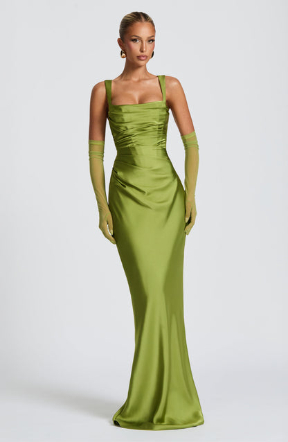 Koriora | Robe longue satinée Yolanthe
