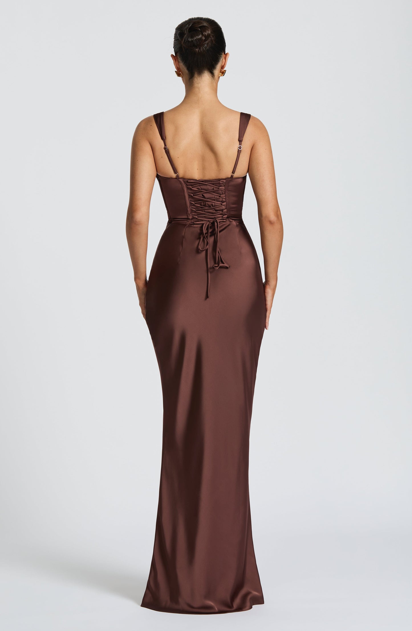 Koriora | Robe longue satinée Yolanthe