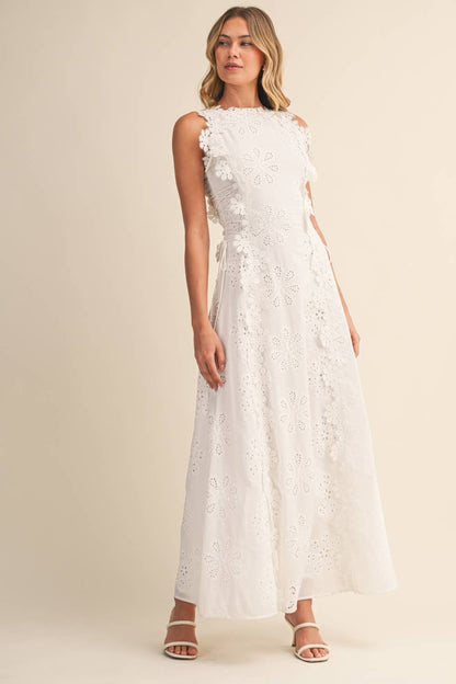 Koriora | Robe Longue Dentelle Blanche Celeste