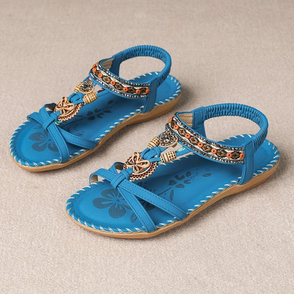 Nada | Sandales Femme Confort Bohème d'Été avec Bride Élastique