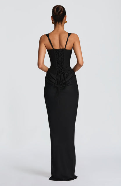 Koriora | Robe longue moulante satinée Indy