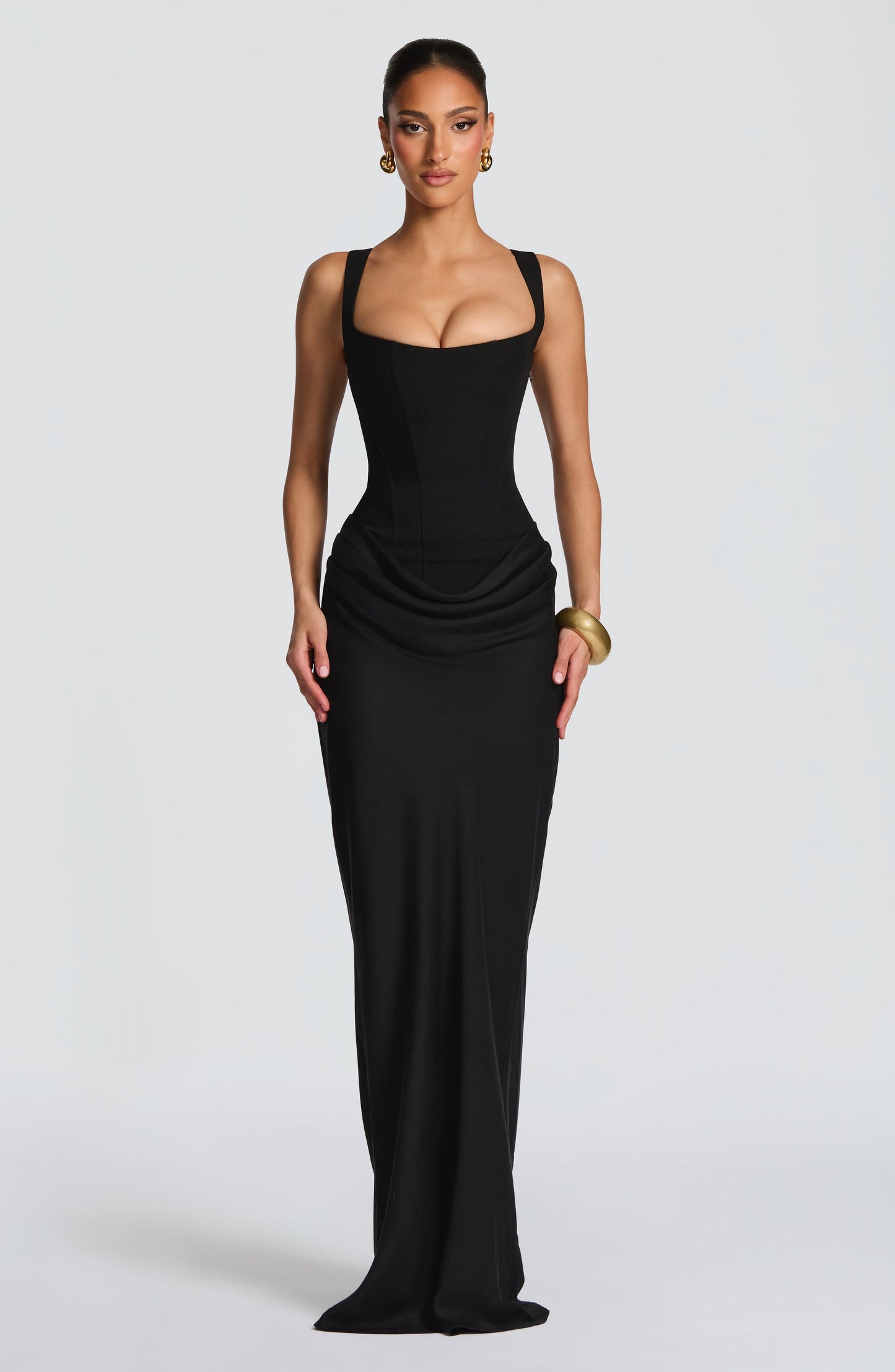 Koriora | Robe longue moulante satinée Indy