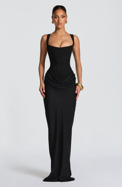 Koriora | Robe longue moulante satinée Indy